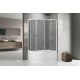 Душевой уголок Royal Bath RB 8120BK-T-R прямоугольный-асимметричный, двери раздвижные, стекло прозрачное