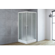 Душевой уголок Royal Bath RB 80HP-C квадратный, двери раздвижные, стекло рифленое