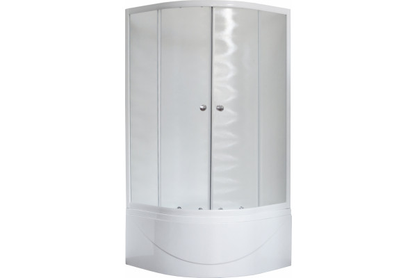Душевой уголок Royal Bath RB 100BK-C четверть круга, двери раздвижные, стекло рифленое