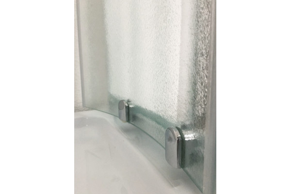 Душевой уголок Royal Bath RB 100BK-C четверть круга, двери раздвижные, стекло рифленое