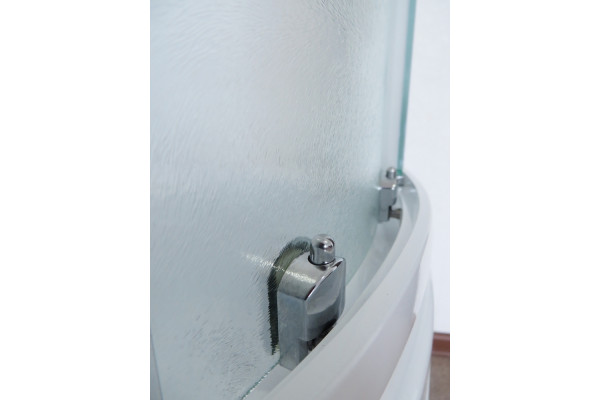 Душевой уголок Royal Bath RB 100BK-C четверть круга, двери раздвижные, стекло рифленое