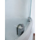 Душевой уголок Royal Bath RB 100BK-C четверть круга, двери раздвижные, стекло рифленое