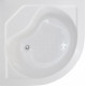 Душевой уголок Royal Bath RB 100BK-C четверть круга, двери раздвижные, стекло рифленое