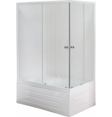Душевой уголок Royal Bath RB 8120BP-C-L прямоугольный, двери раздвижные, стекло рифленое
