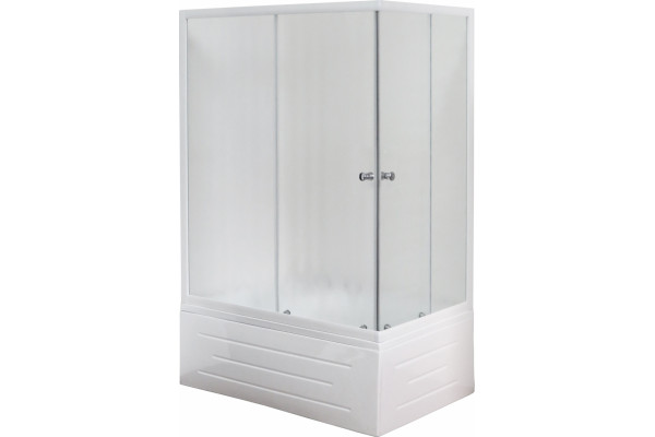 Душевой уголок Royal Bath RB 8120BP-C-L прямоугольный, двери раздвижные, стекло рифленое