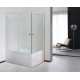 Душевой уголок Royal Bath RB 8120BP-C-L прямоугольный, двери раздвижные, стекло рифленое