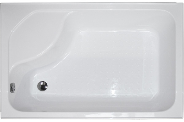 Душевой уголок Royal Bath RB 8120BP-C-L прямоугольный, двери раздвижные, стекло рифленое