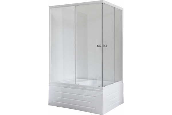 Душевой уголок Royal Bath RB 8120BP-T-L прямоугольный, двери раздвижные, стекло прозрачное