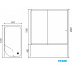 Душевой уголок Royal Bath RB 8120BP-T-L прямоугольный, двери раздвижные, стекло прозрачное