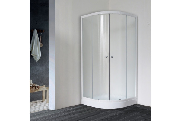Душевой уголок Royal Bath RB 90HK-C четверть круга, двери раздвижные, стекло рифленое