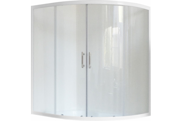 Шторка на ванну Royal Bath Alpine RB 140ALP-T 140 см, прозрачное стекло, раздвижная, профиль белый