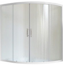Шторка на ванну Royal Bath Alpine RB 150ALP-С 150 см, стекло шиншилла, раздвижная, профиль белый