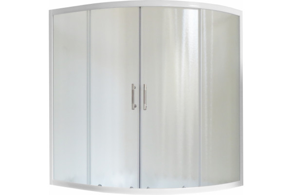 Шторка на ванну Royal Bath Alpine RB 150ALP-С 150 см, стекло шиншилла, раздвижная, профиль белый