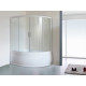 Шторка на ванну Royal Bath Alpine RB 170ALP-С 170 см, стекло шиншилла, раздвижная, профиль белый