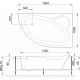 Акриловая ванна Royal Bath Alpine RB 819100 R 150 см пристенная, асимметричная