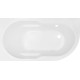 Акриловая ванна Royal Bath Azur RB 614200 L 140 см пристенная, асимметричная
