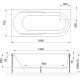 Акриловая ванна Royal Bath Azur RB 614202 L 160 см пристенная, асимметричная
