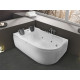 Акриловая ванна Royal Bath Norway 180 см, левая, с каркасом, пристенная, асимметричная