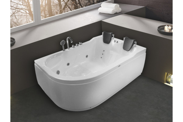 Акриловая ванна Royal Bath Norway 180 см, правая, с каркасом, пристенная, асимметричная
