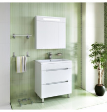 Тумба с раковиной Runo Парма 75, напольная, с ящиками, с доводчиками