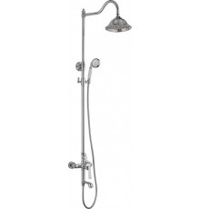 Душевая стойка Rush Flores FL0835-512 хром, штанга 133.1 см, шланг металлический 150 см