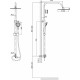 Душевая стойка Rush Bella BL4535-116 хром, штанга 125 см, шланг металлический 150 см