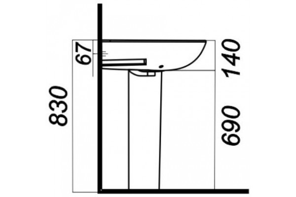 CLASSIC Пьедестал Белый S1 (PD.FS/Classic/N/WHT.G/S1)