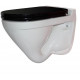 ATTICA COLOR BLACK Подвесной унитаз c сиденьем из дюропласта, системой soft close, clip up