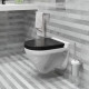 ATTICA COLOR BLACK Подвесной унитаз c сиденьем из дюропласта, системой soft close, clip up