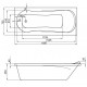 Ванна акриловая Santek Каледония 170x75 белая 1.WH30.2.391