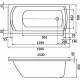 Ванна акриловая Santek Монако 150x70 белая 1.WH11.1.976