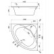 Ванна акриловая Santek Карибы 140x140 1.WH11.1.982