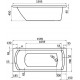 Ванна акриловая Santek Монако 160x70 белая 1.WH11.1.977