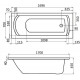 Ванна акриловая Santek Монако 170x70 белая 1.WH11.1.979