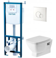 Подвесной унитаз Santek ПЭК Нео 1.WH50.1.572 с инсталляцией
