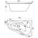 Акриловая ванна Santek Ибица XL 160x100 1.WH11.2.037 правая