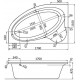 Ванна акриловая Santek Эдера 170x110 левосторонняя белая 1.WH11.1.995