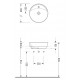Раковина для установки на столешницу SEREL MINIMAL 46х46 см, круглая, 2058TXS110H