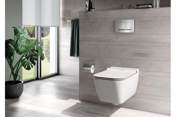 Унитаз подвесной SEREL Smart, с тонким сиденьем с микролифтом, SM25SL