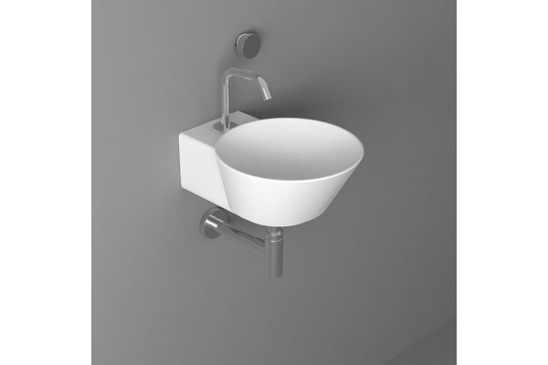 SIMAS WAVE Раковина накладная/подвесная круглая  335х43х165 см с 1 отв под смесительцвет белый WA05 bi*1