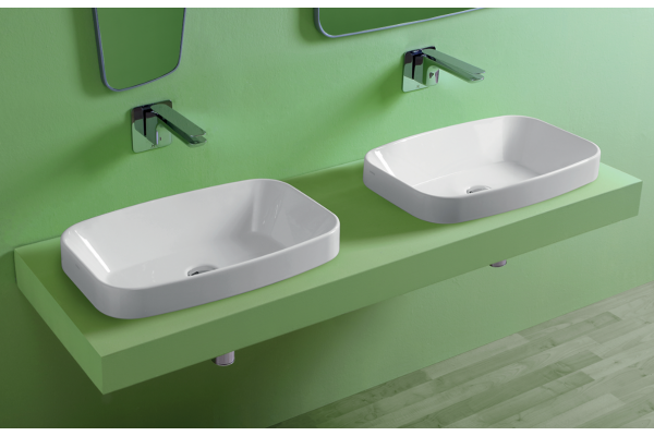 Simas Baden Baden Раковина накладная 60х38 см без отв. для смесителя цвет белый BB11bi*0