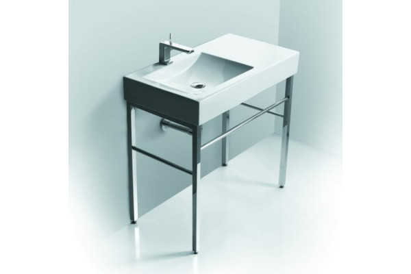 Simas Frozen консоль 90х50см с 1 отв. выбитым вручную цвет белый FZ11bi*1