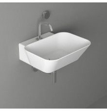 SIMAS WAVE Раковина накладная/подвесная прямоугольная  48х43х165 см с 1 отв под смесительцвет белый