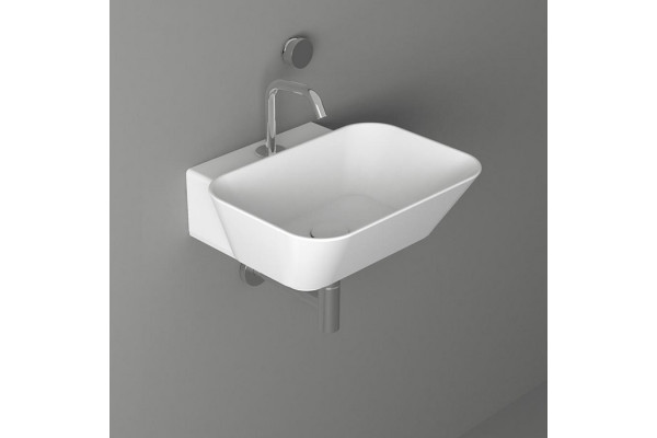 SIMAS WAVE Раковина накладная/подвесная прямоугольная  48х43х165 см с 1 отв под смесительцвет белый WA08 bi*1