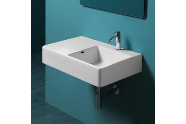 SIMAS Top e lavabi d'arredo раковина накладная/подвесная 75х45 см с 1  отв. под смеситель правая цвет белый QU75D*1 bi