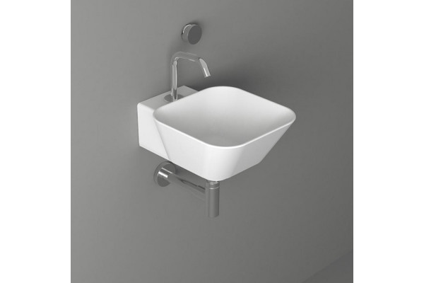 SIMAS WAVE Раковина накладная/подвесная квадратная  335х43х165 см с 1 отв под смесительцвет белый WA07 bi*1
