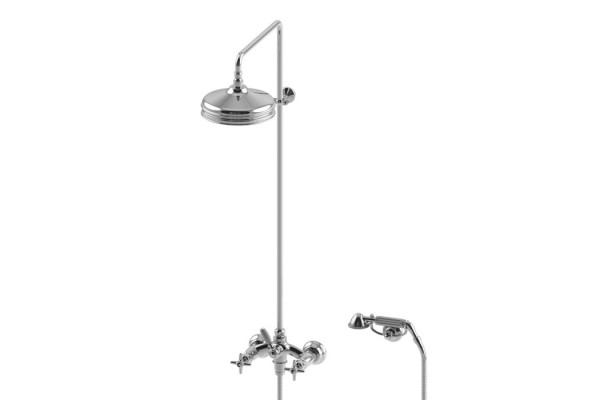 Stella Italica Душевой комплект 3284/33-220: смеситель штанга+ручной+верхний душ 220мм цвет: хром IT 02512 CR00