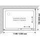 Душевой уголок STWORKI Эстерсунд 120x80 см профиль черный матовый прямоугольный, двери раздвижные
