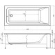 Акриловая ванна STWORKI Стокгольм 180x80 с каркасом, прямоугольная, российская, пристенная, встраиваемая, объем 220 л.