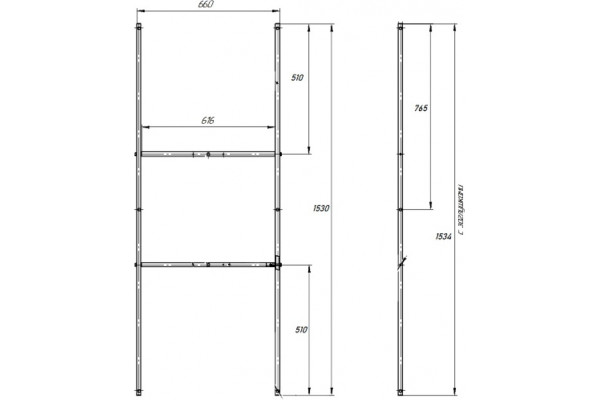 Каркас для ванны STWORKI Эстерсунд 154